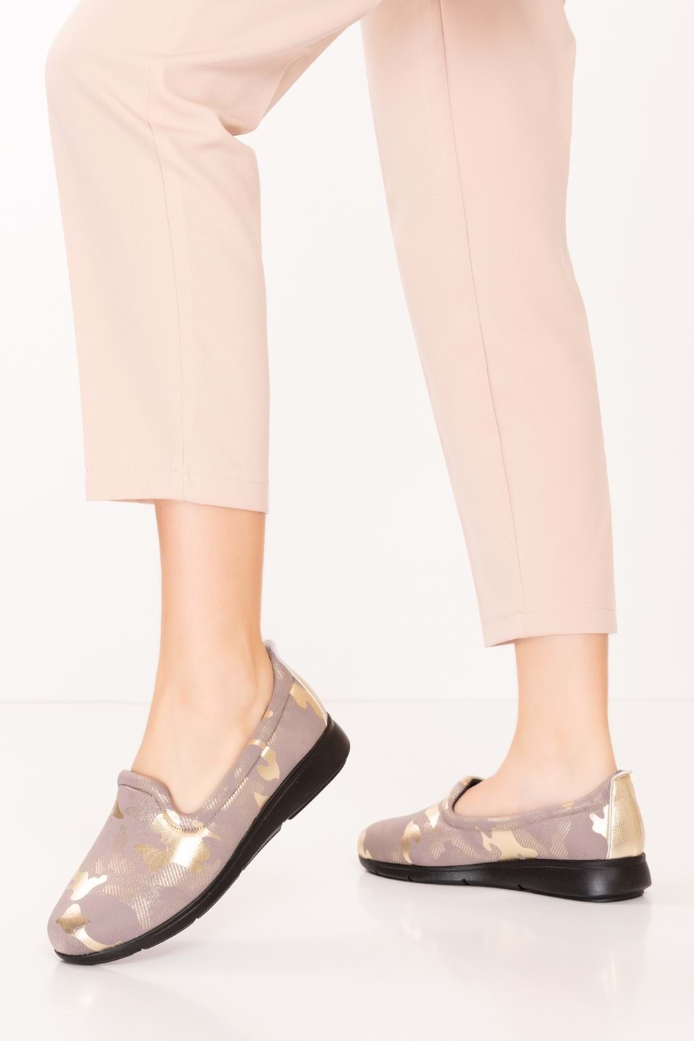 Gondol Günlük Rahat Hafif Üzeri Strecli Günlük Ayakkabı vdt.111 - Vizon - 38