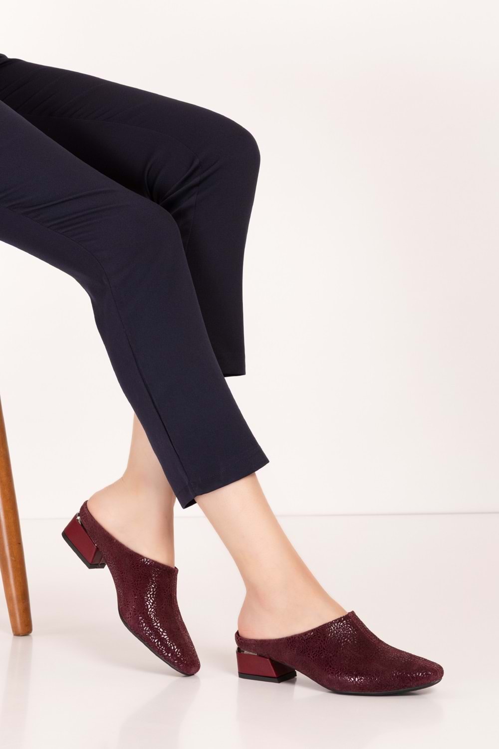 Gondol Hakiki Deri Şık Rahat Sabo Gondol Terlik vdt.16 - Bordo - 35