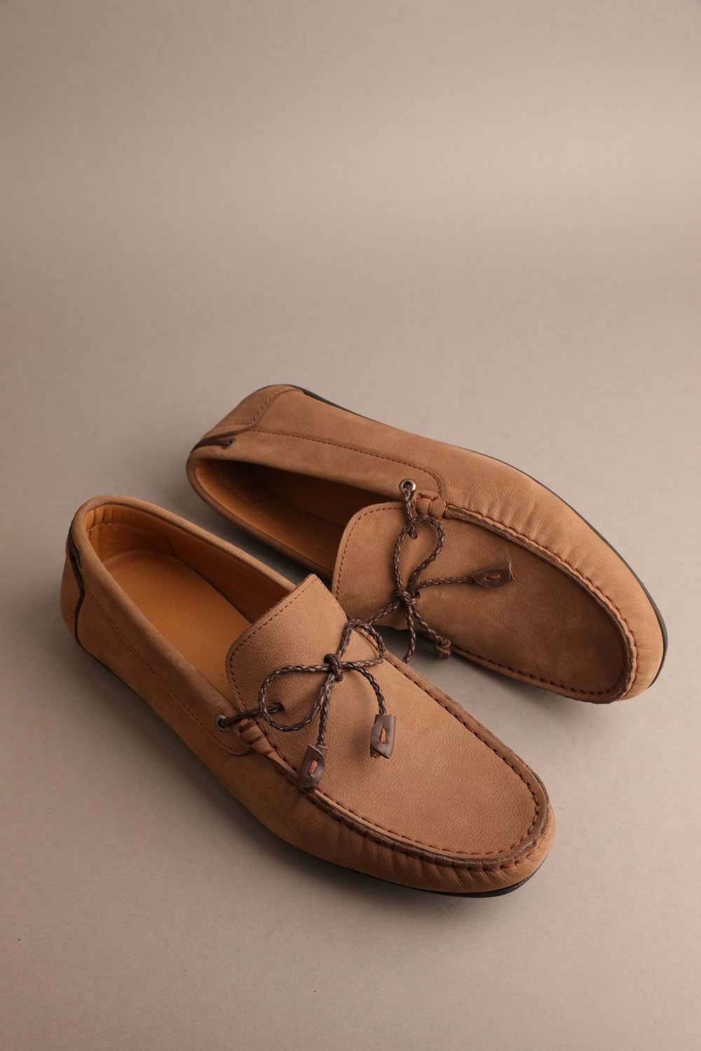 Gondol Erkek Hakiki Deri Klasik Loafer Vizon 41 ttx.219