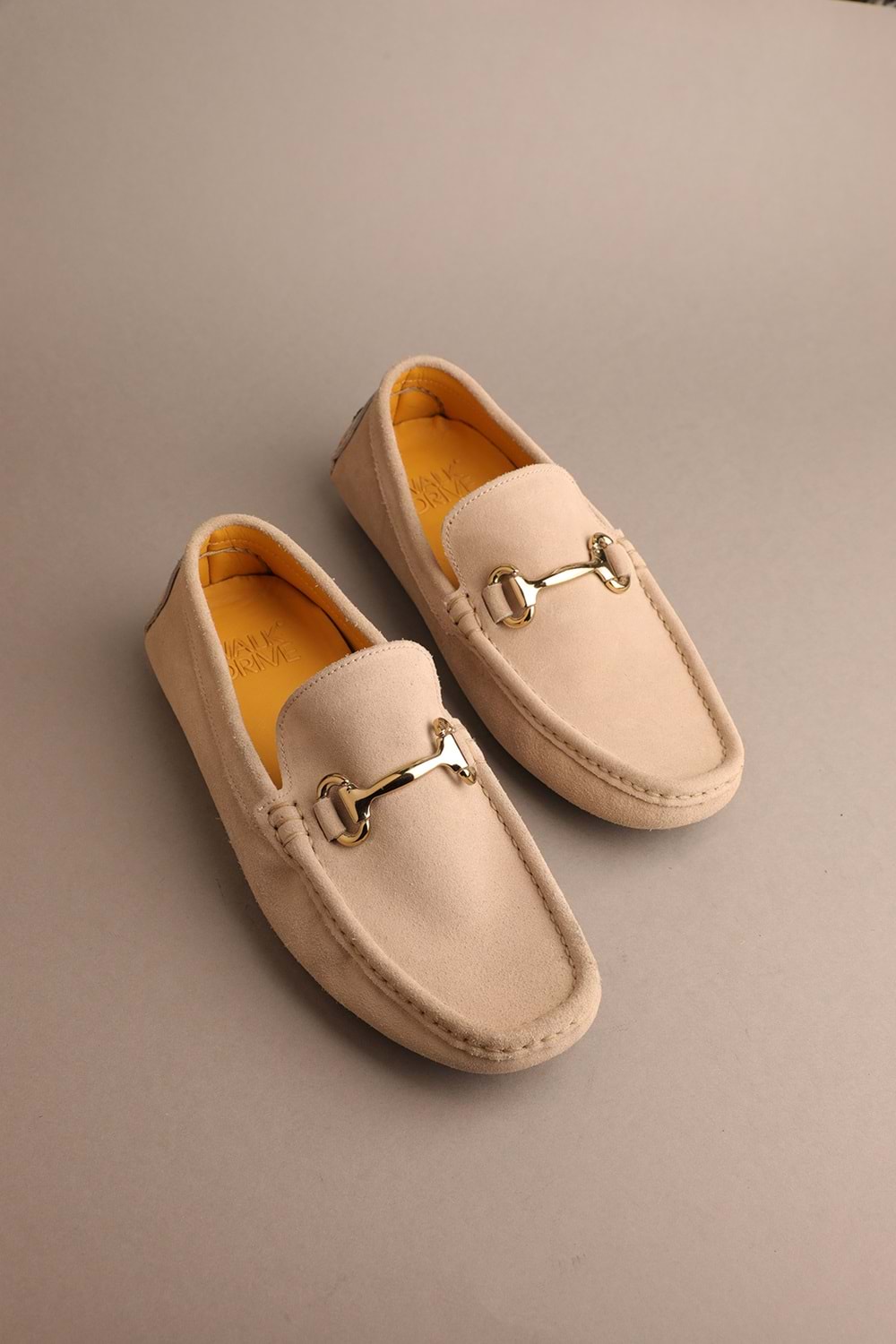 Gondol Erkek Hakiki Deri Klasik Loafer Vizon Süet 41 ttx.223