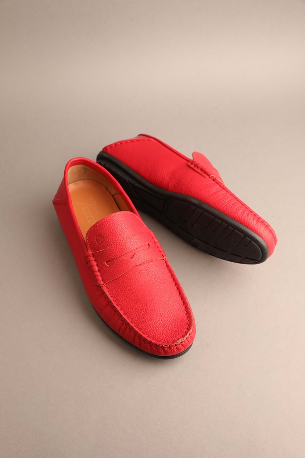 Gondol Erkek Hakiki Deri Klasik Loafer Kırmızı 42 ttx.232