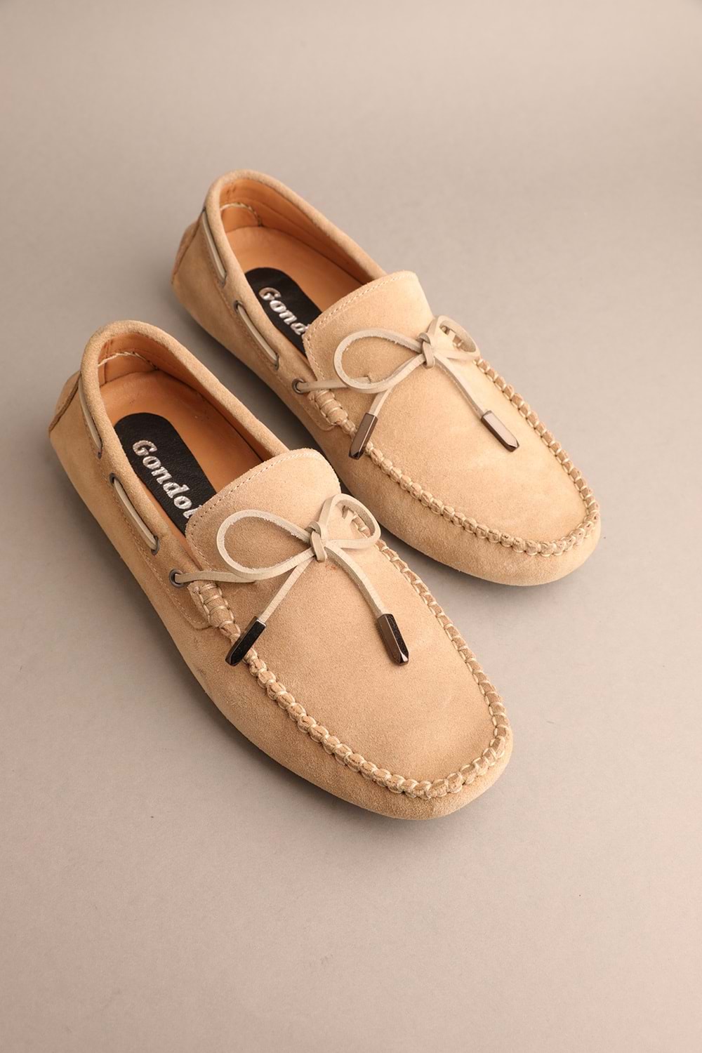 Gondol Erkek Hakiki Deri Klasik Loafer Vizon Süet 41 ttx.263