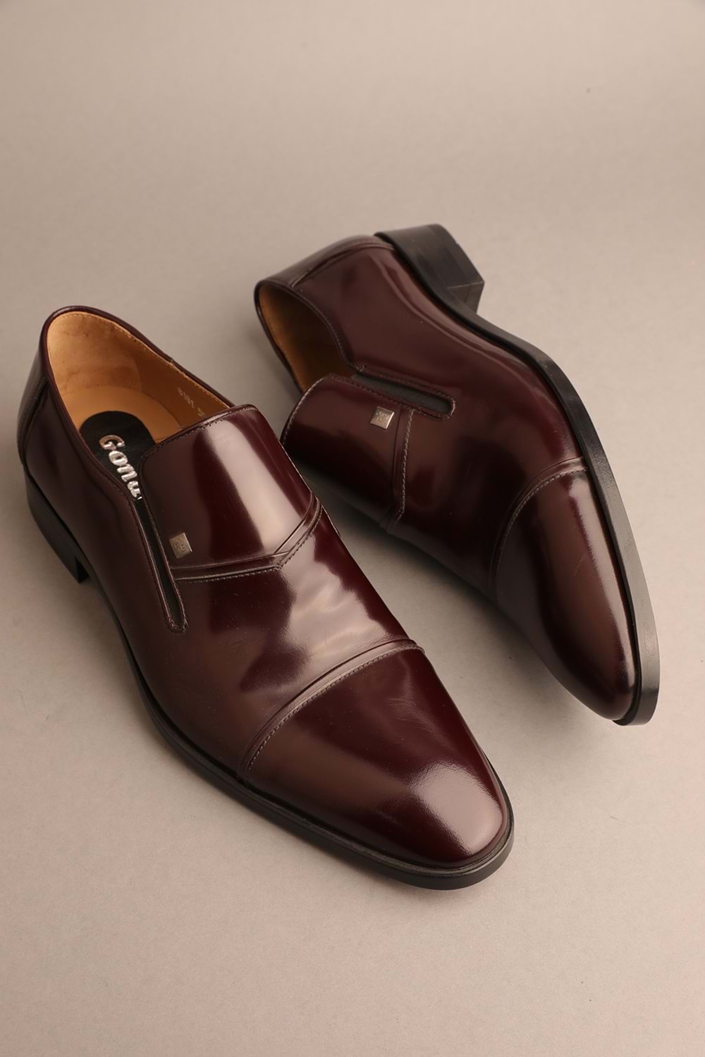 Gondol Erkek Hakiki Deri Klasik Kösele Bordo 40 ttx.107