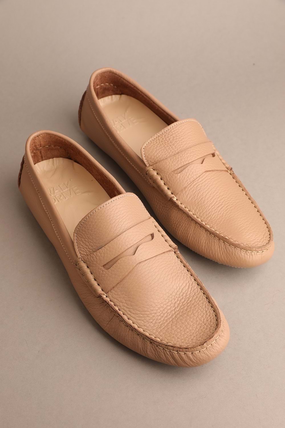 Gondol Erkek Hakiki Deri Klasik Loafer Vizon 45 ttx.20116