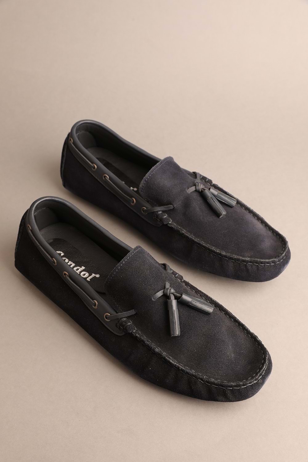 Gondol Erkek Hakiki Deri Klasik Loafer Lacivert Süet 42 ttx.20138