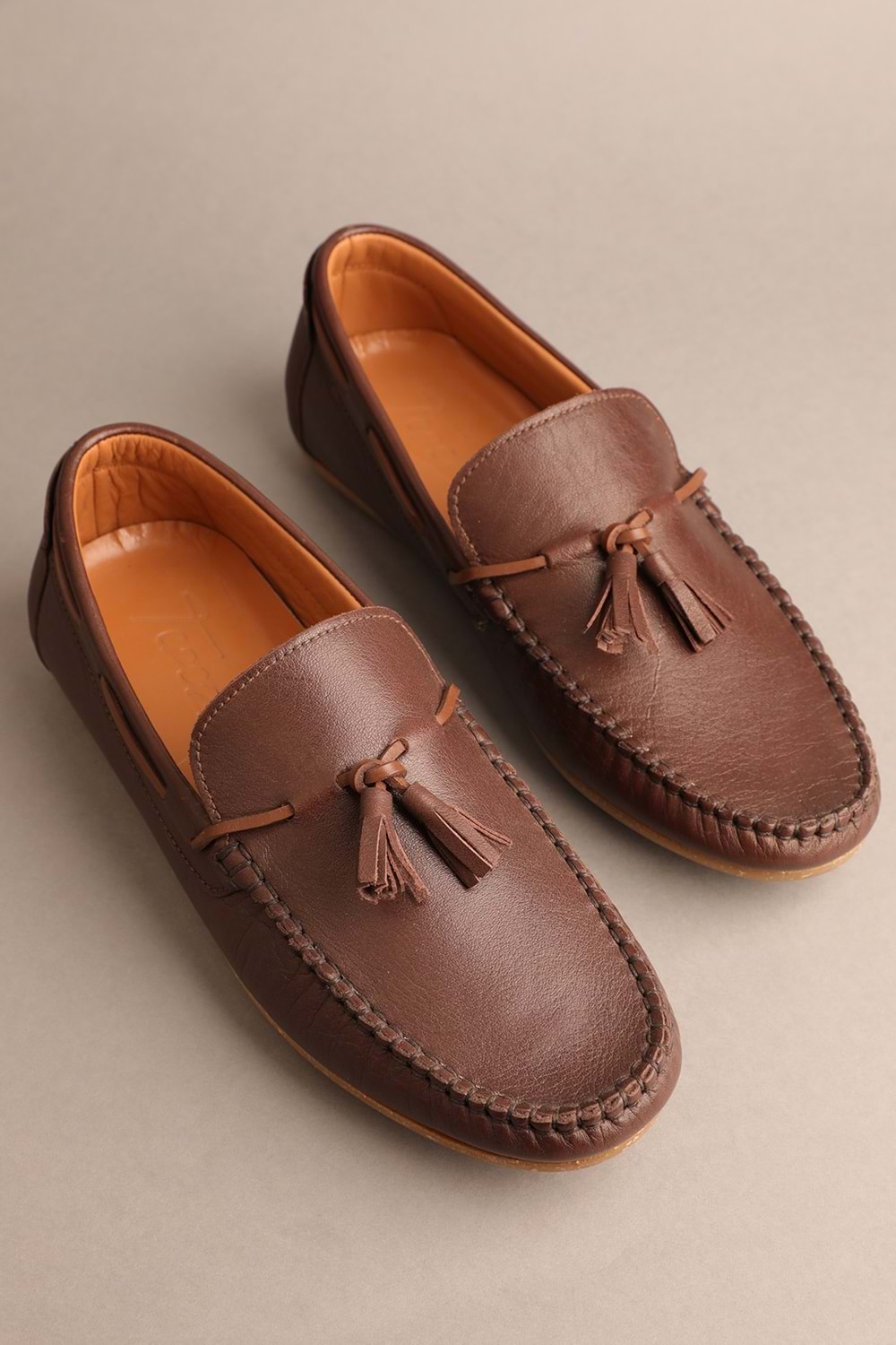Gondol Erkek Hakiki Deri Klasik Loafer Kahverengi 41 ttx.20142