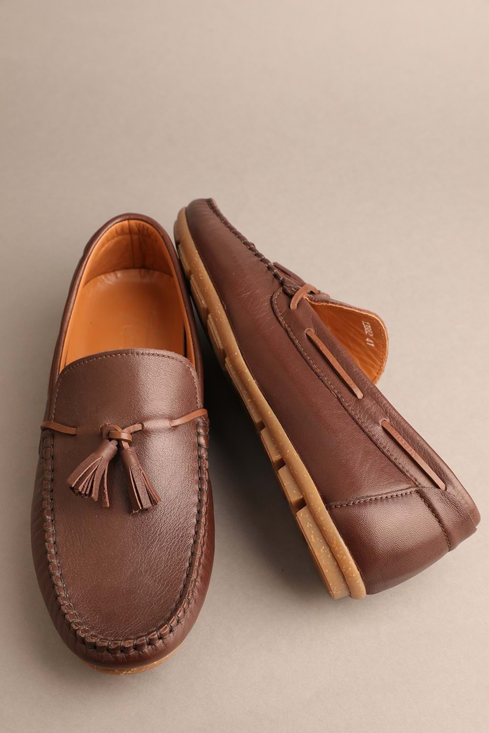 Gondol Erkek Hakiki Deri Klasik Loafer Kahverengi 41 ttx.20142