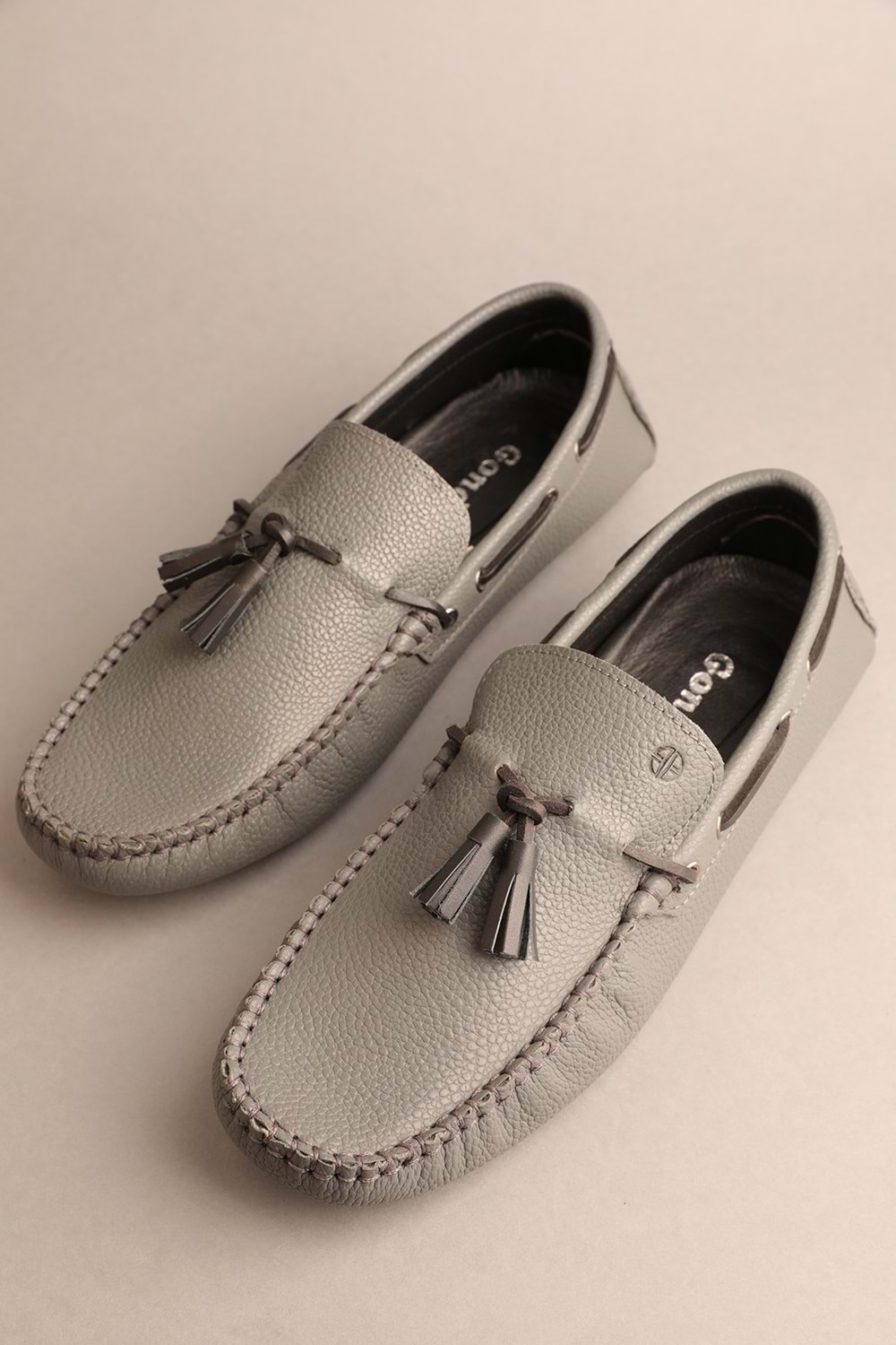 Gondol Erkek Hakiki Deri Klasik Loafer Taş 42 ttx.20144