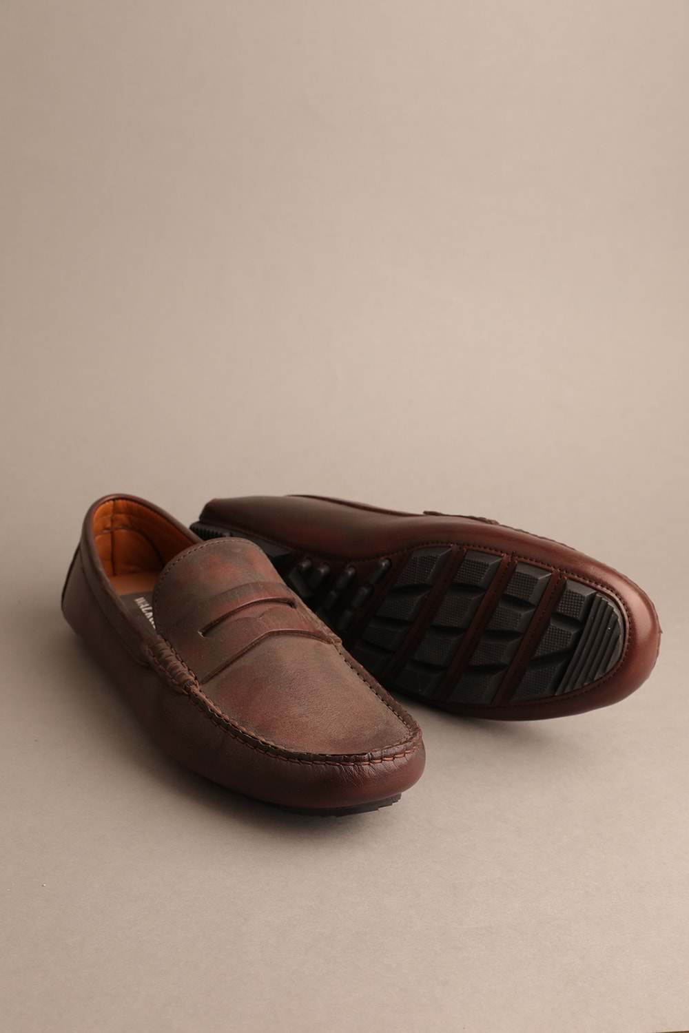 Gondol Erkek Hakiki Deri Klasik Loafer Kahverengi 42 ttx.20162