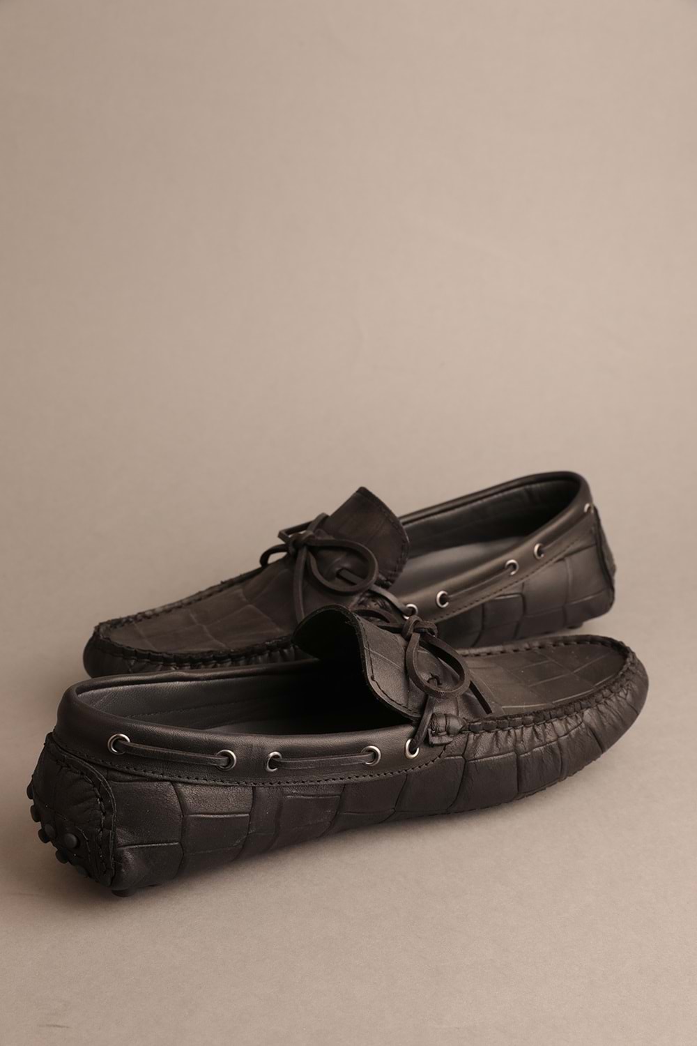 Gondol Erkek Hakiki Deri Klasik Loafer Siyah Croco 41 ttx.20167