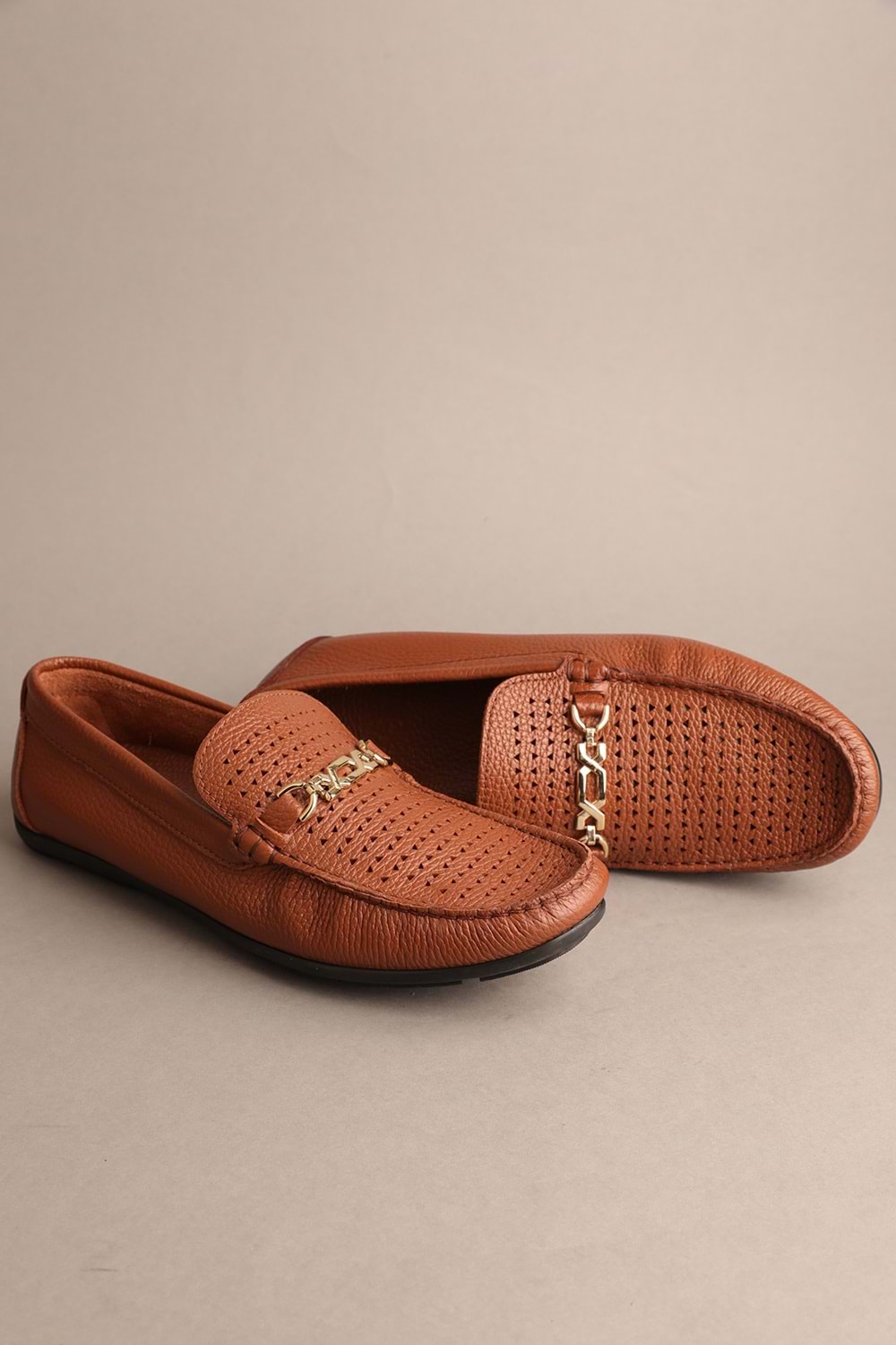 Gondol Erkek Hakiki Deri Klasik Loafer Taba 42 ttx.610