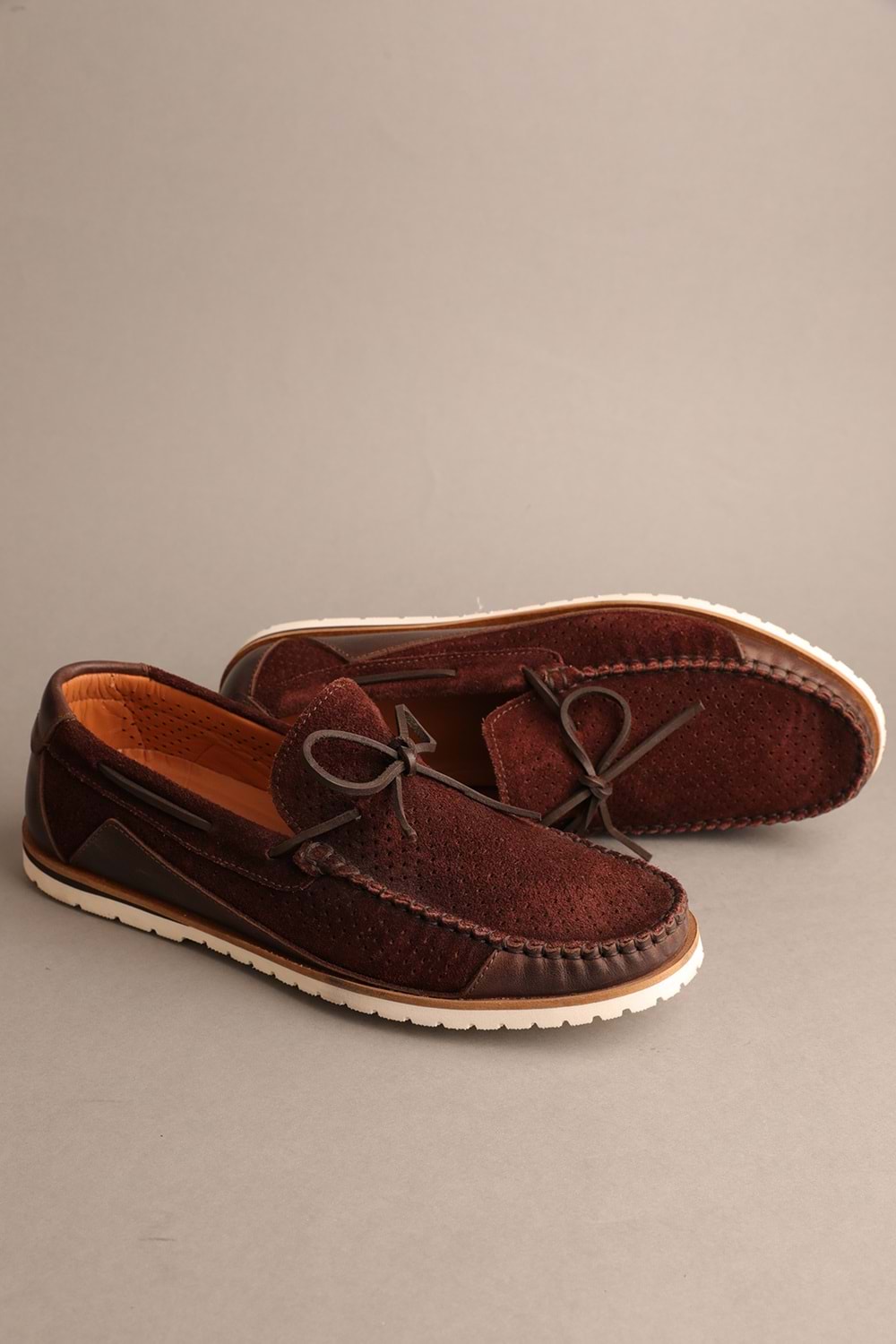 Gondol Erkek Hakiki Deri Klasik Loafer Kahve Süet 42 ttx.612
