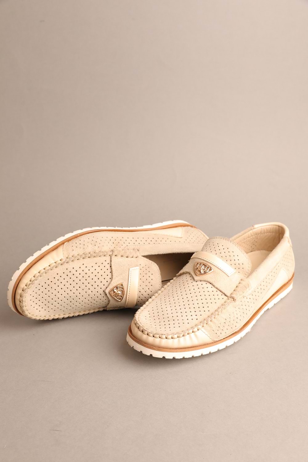 Gondol Erkek Hakiki Deri Klasik Loafer Buz Gri 42 ttx.614