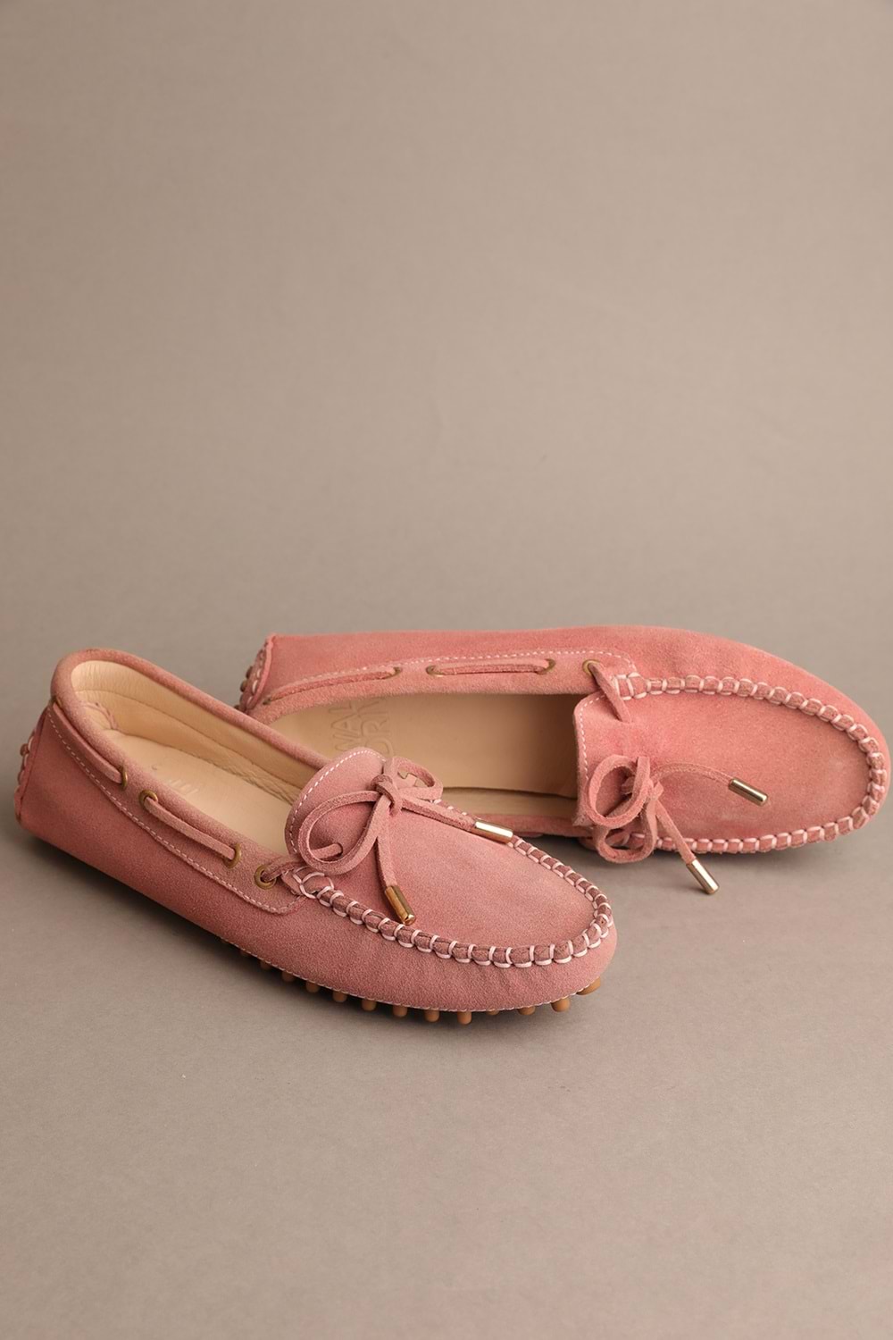 Gondol Kadın Hakiki Deri Klasik Loafer Gül Kurusu 37 ttx.715