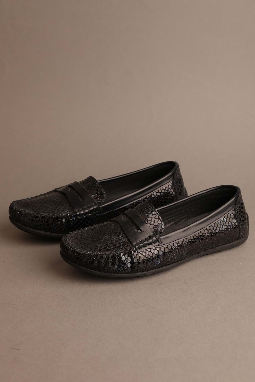 Gondol Kadın Hakiki Deri Klasik Loafer Lacivert 37 ttx.720