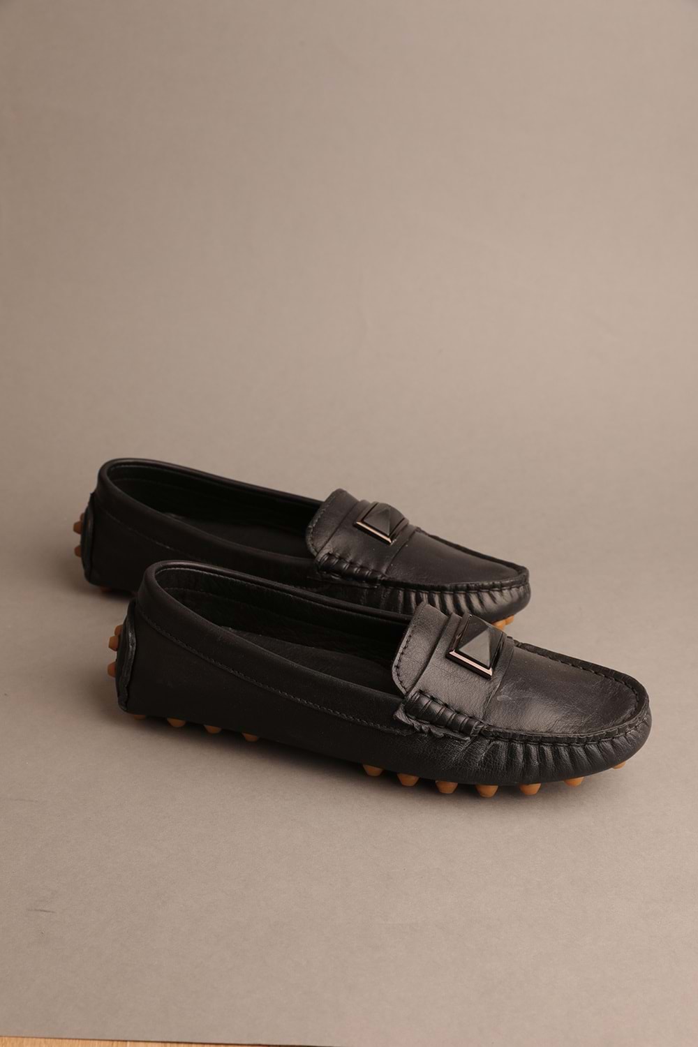 Gondol Kadın Hakiki Deri Klasik Loafer Siyah 37 ttx.727