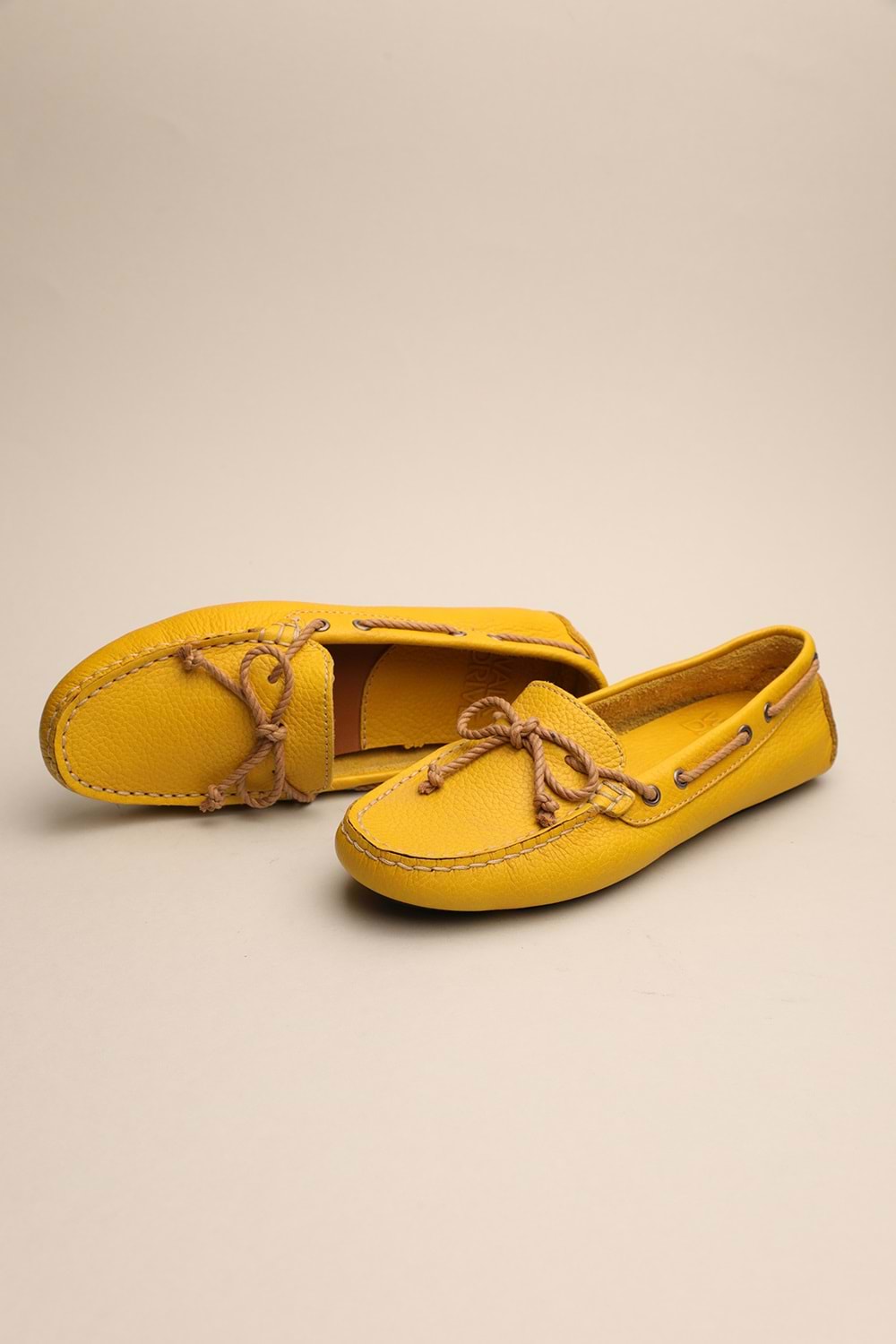 Gondol Kadın Hakiki Deri Klasik Loafer Hardal 37 ttx.750