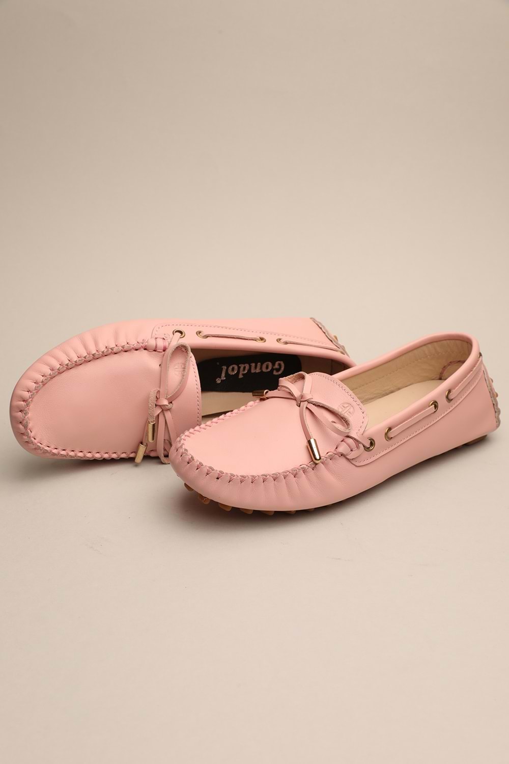 Gondol Kadın Hakiki Deri Klasik Loafer Pudra 37 ttx.753