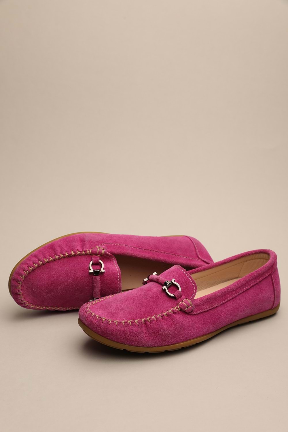 Gondol Kadın Hakiki Deri Klasik Loafer Mürdüm 37 ttx.757