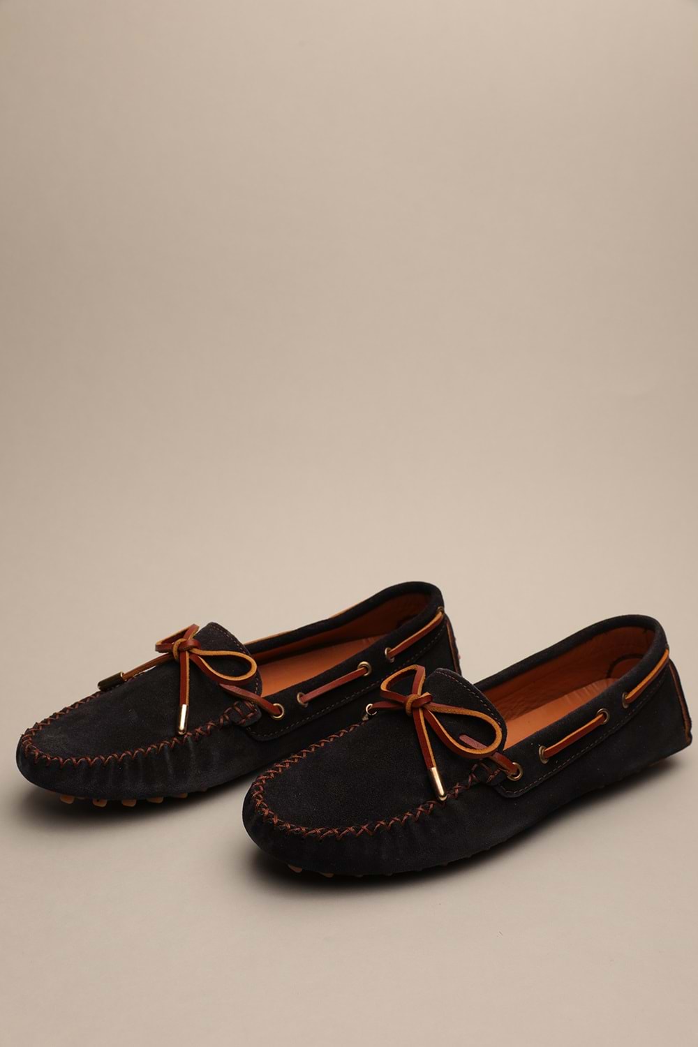 Gondol Kadın Hakiki Deri Klasik Loafer Lacivert 37 ttx.758