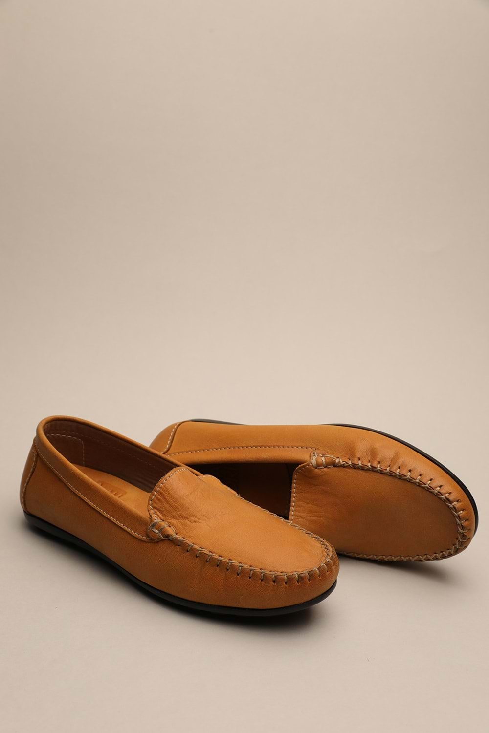Gondol Kadın Hakiki Deri Klasik Loafer Taba 36 ttx.768