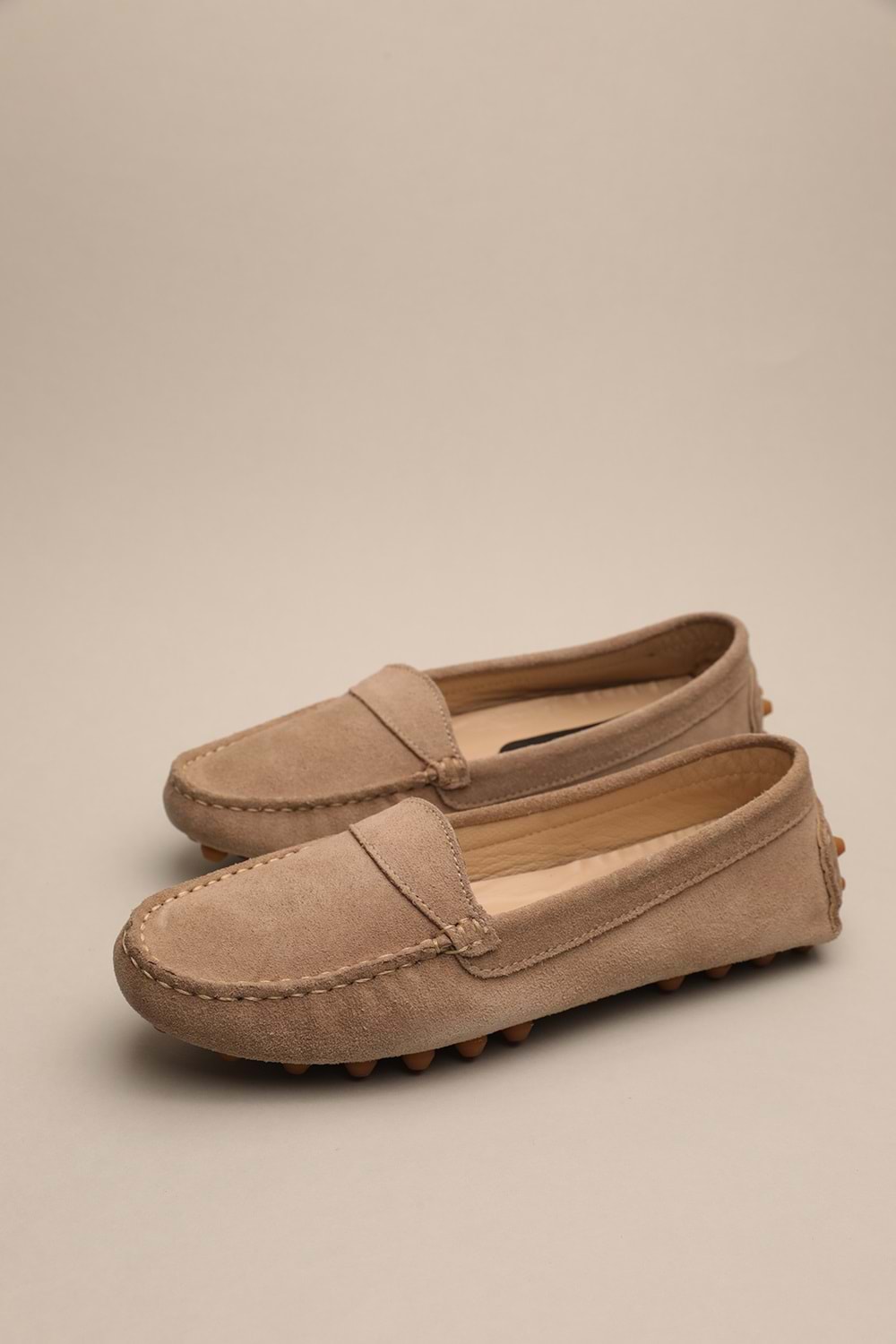 Gondol Kadın Hakiki Deri Klasik Loafer Vizon 37 ttx.779