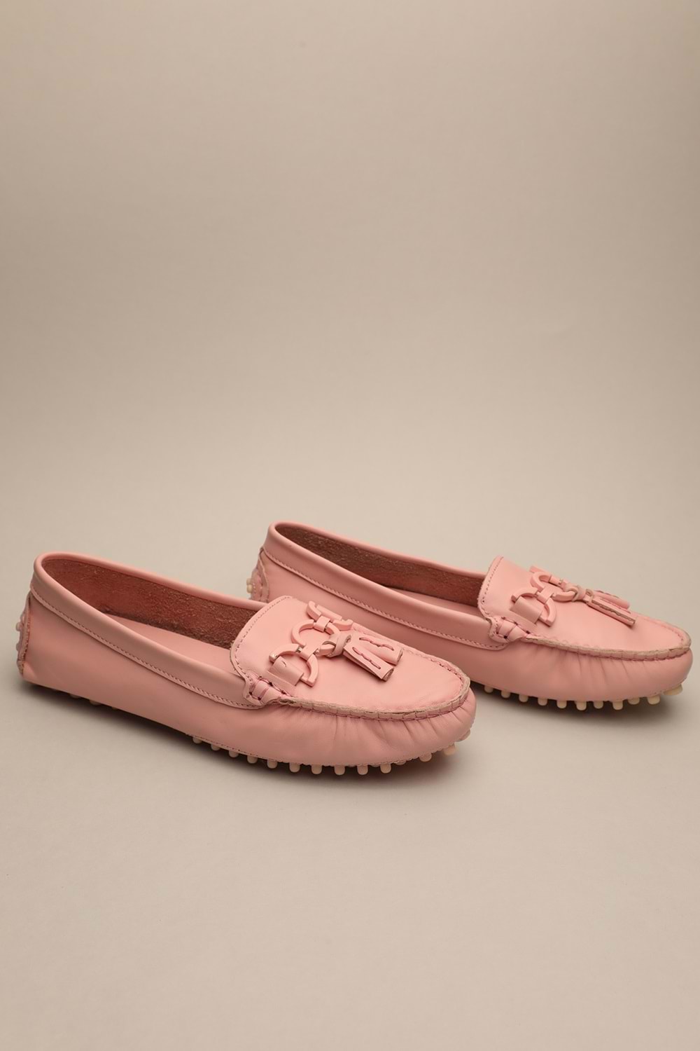 Gondol Kadın Hakiki Deri Klasik Loafer Pudra 37 ttx.794