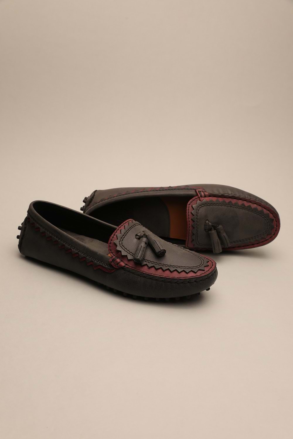 Gondol Kadın Hakiki Deri Klasik Loafer Gri 37 ttx.7011