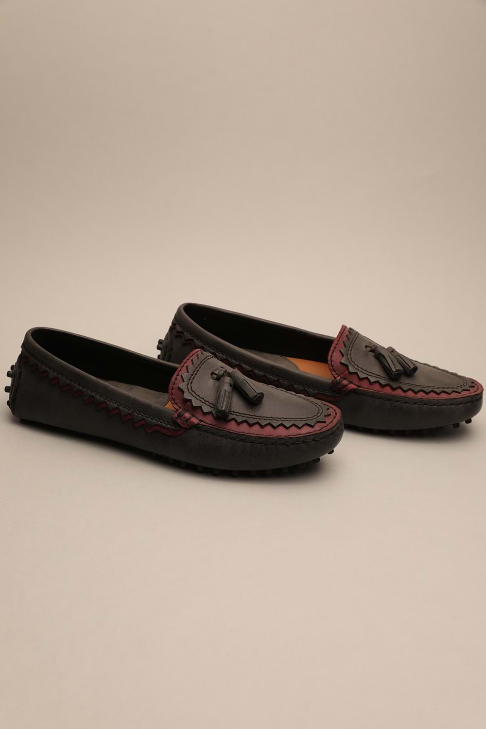 Gondol Kadın Hakiki Deri Klasik Loafer Gri 37 ttx.7011