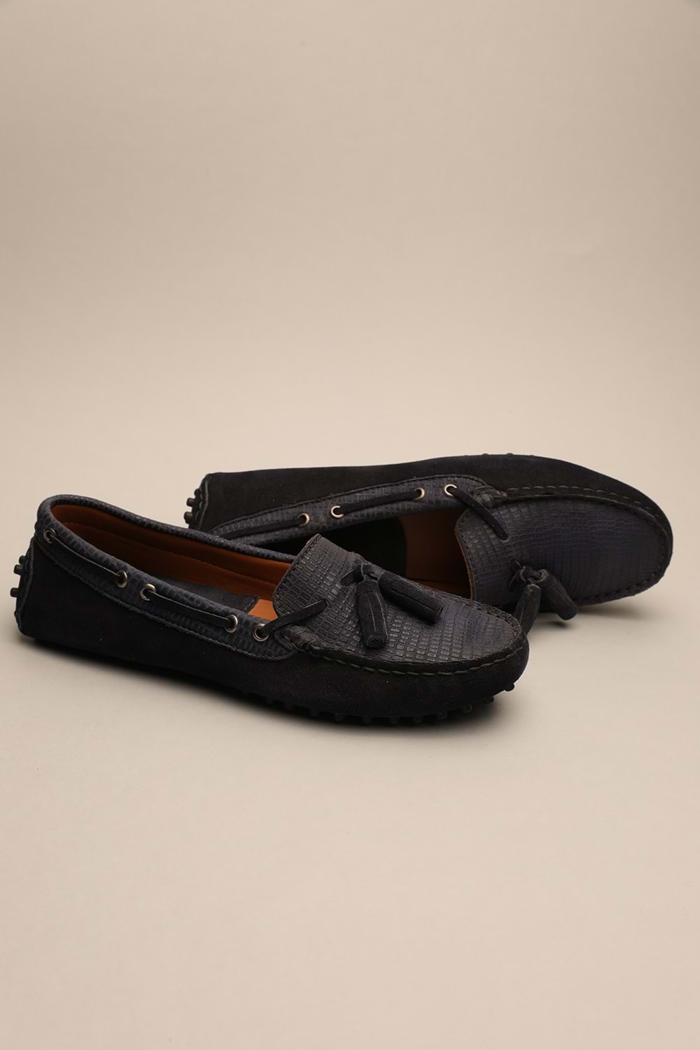 Gondol Kadın Hakiki Deri Klasik Loafer Lacivert Süet 37 ttx.70112