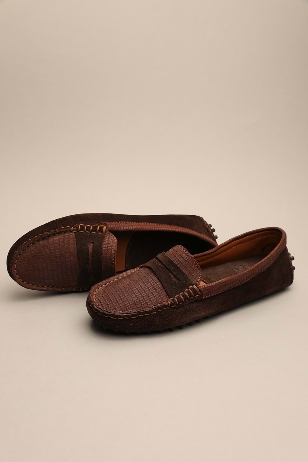 Gondol Kadın Hakiki Deri Klasik Loafer Kahve Süet 37 ttx.70121