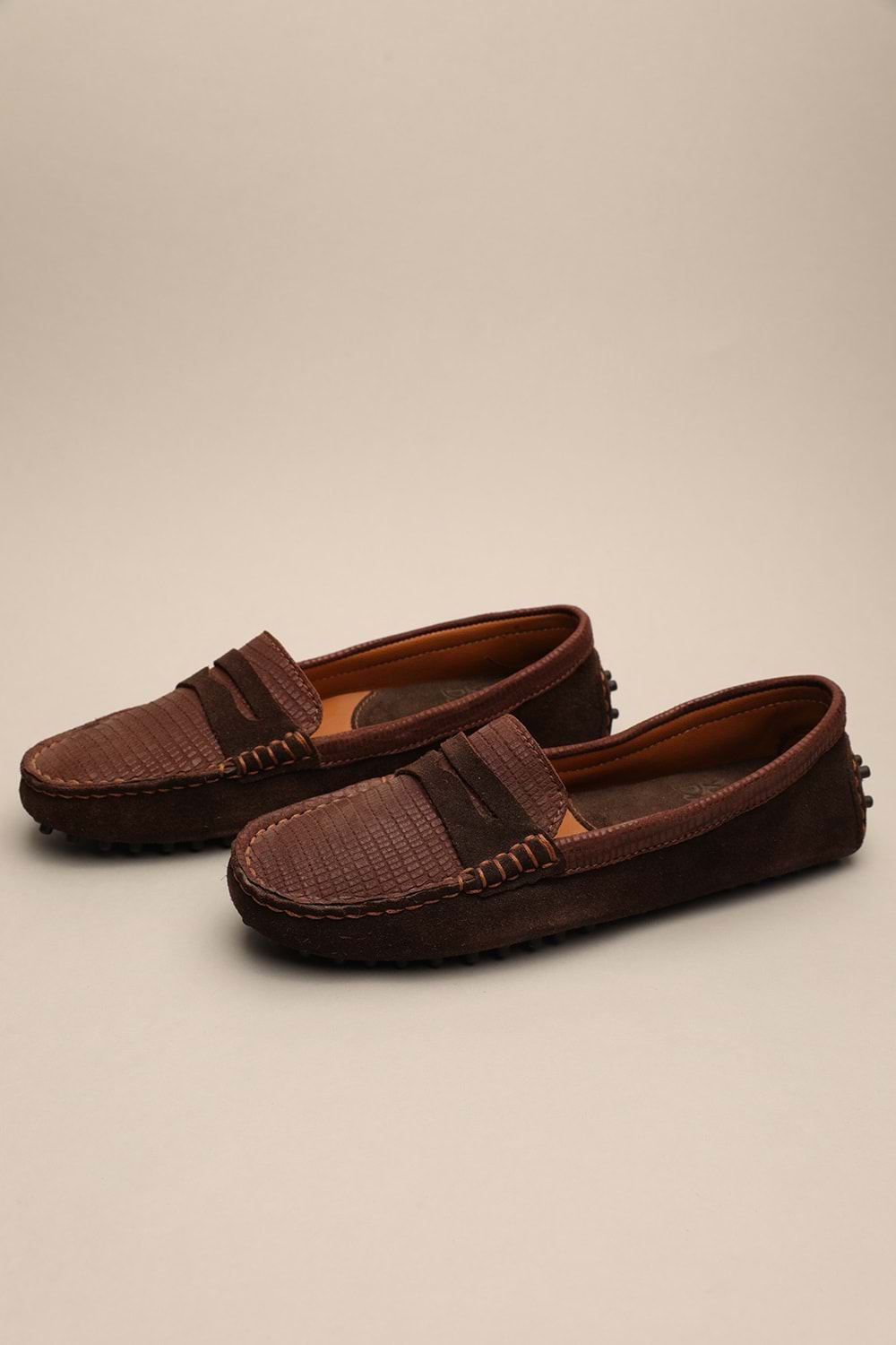 Gondol Kadın Hakiki Deri Klasik Loafer Kahve Süet 37 ttx.70121