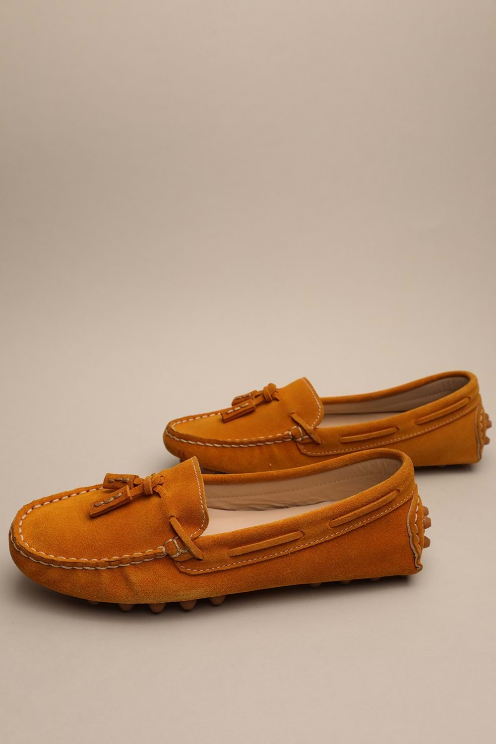Gondol Kadın Hakiki Deri Klasik Loafer Hardal 37 ttx.70124