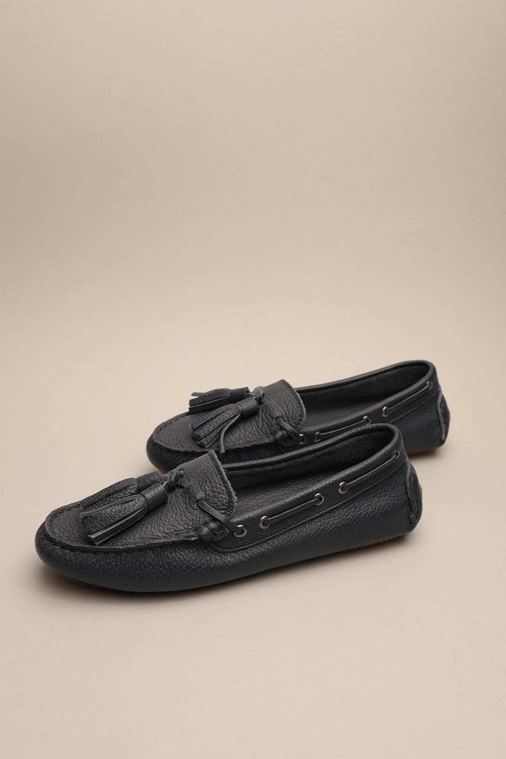 Gondol Kadın Hakiki Deri Klasik Loafer Lacivert 37 ttx.70132