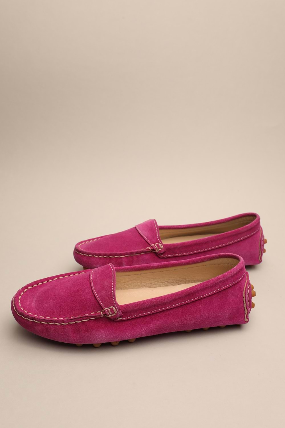 Gondol Kadın Hakiki Deri Klasik Loafer Fuşya 37 ttx.70133
