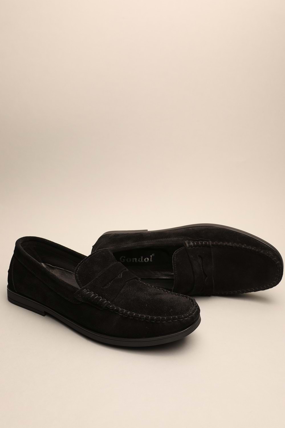 Gondol Erkek Hakiki Deri Klasik Loafer Siyah Süet 41 ttx.639
