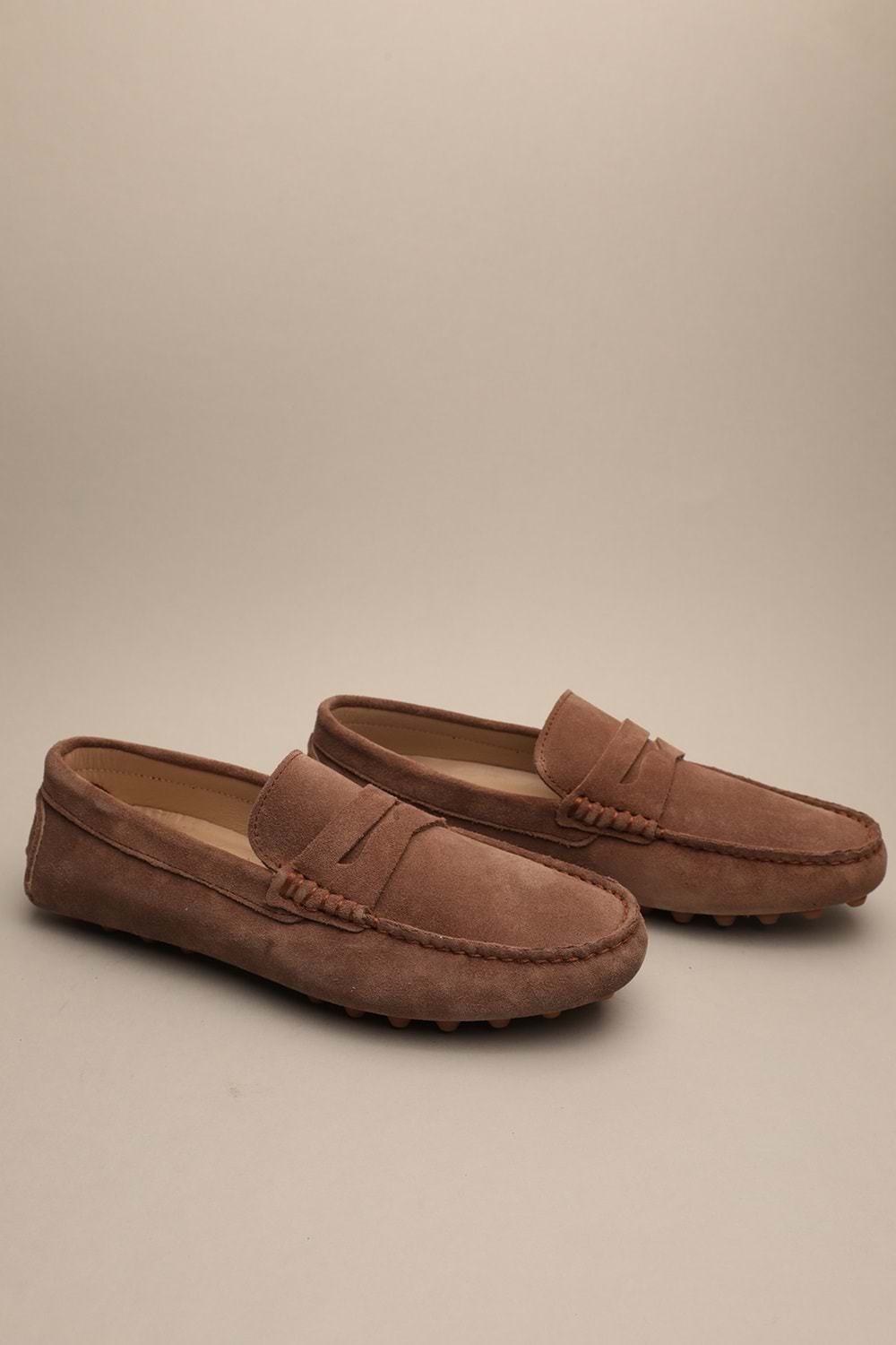Gondol Erkek Hakiki Deri Klasik Loafer Vizon 41 ttx.645