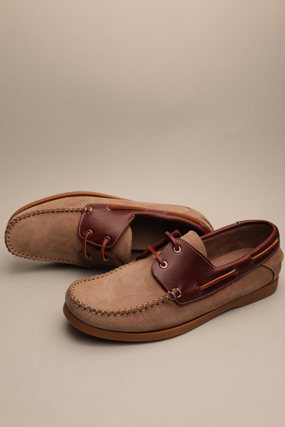 Gondol Erkek Hakiki Deri Klasik Loafer Vizon 42 ttx.646