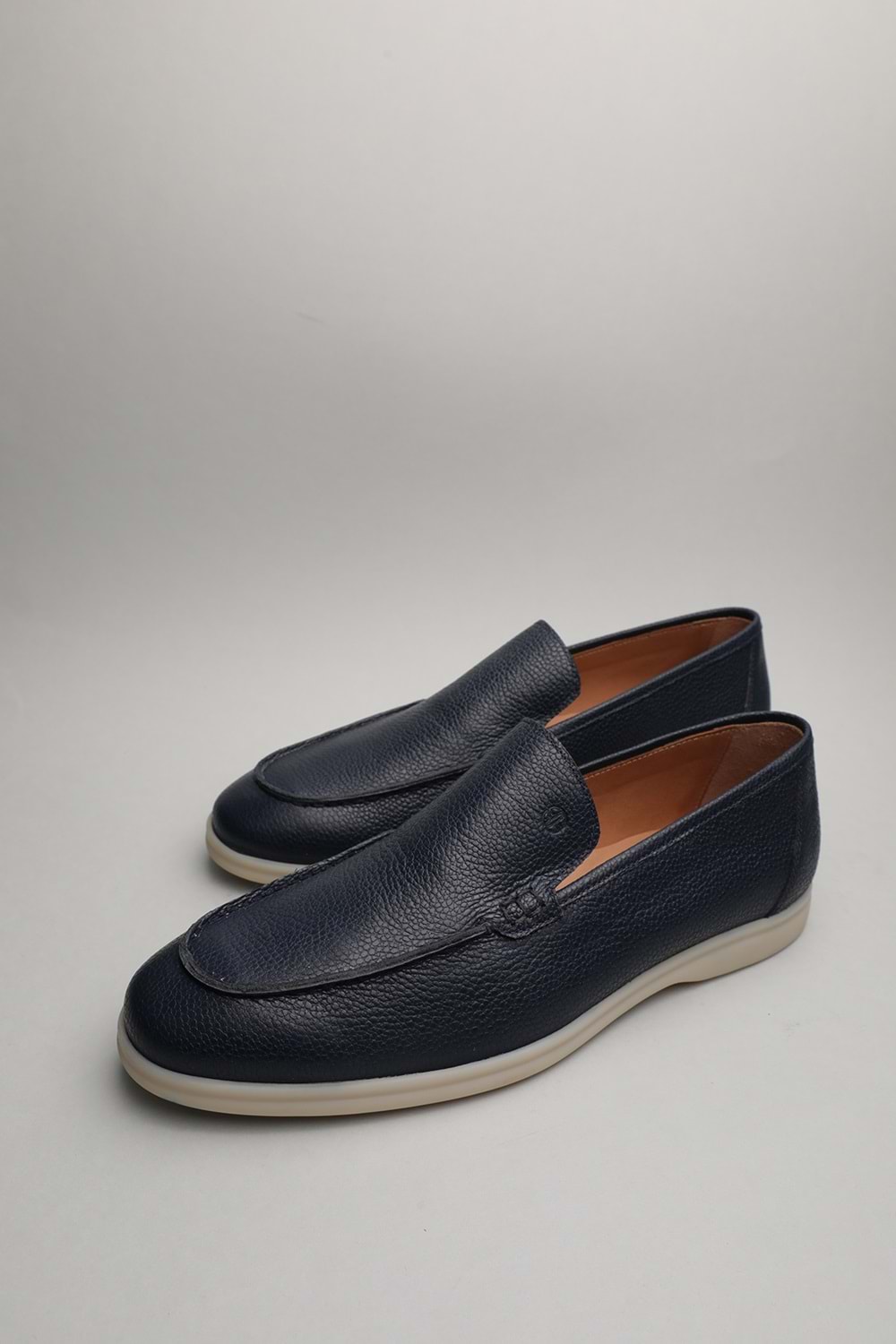 Gondol Erkek Hakiki Deri Klasik Loafer Lacivert 45 ttx.60112