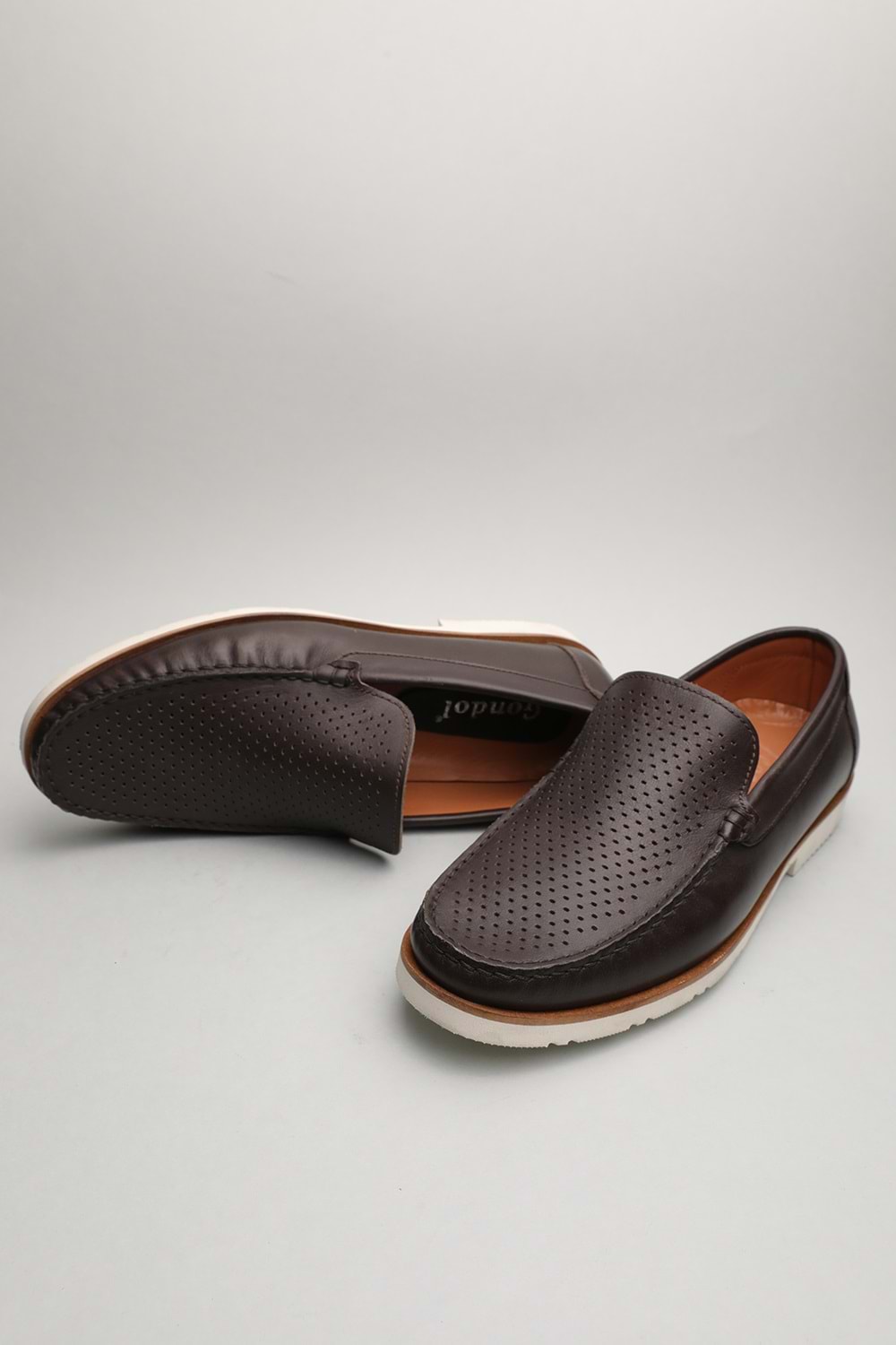 Gondol Erkek Hakiki Deri Klasik Loafer Kahverengi 42 ttx.60115