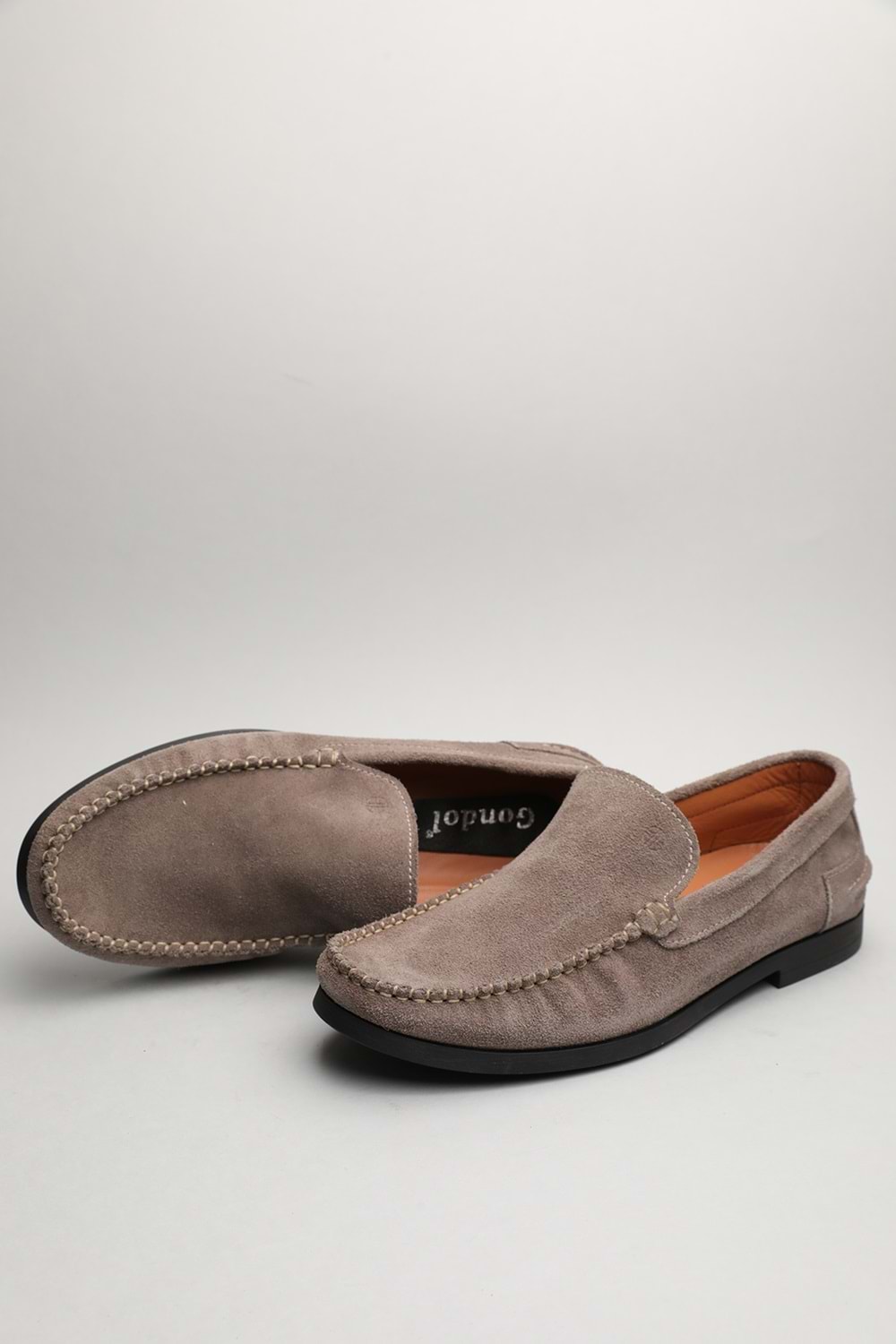 Gondol Erkek Hakiki Deri Klasik Loafer Vizon Süet 42 ttx.60124