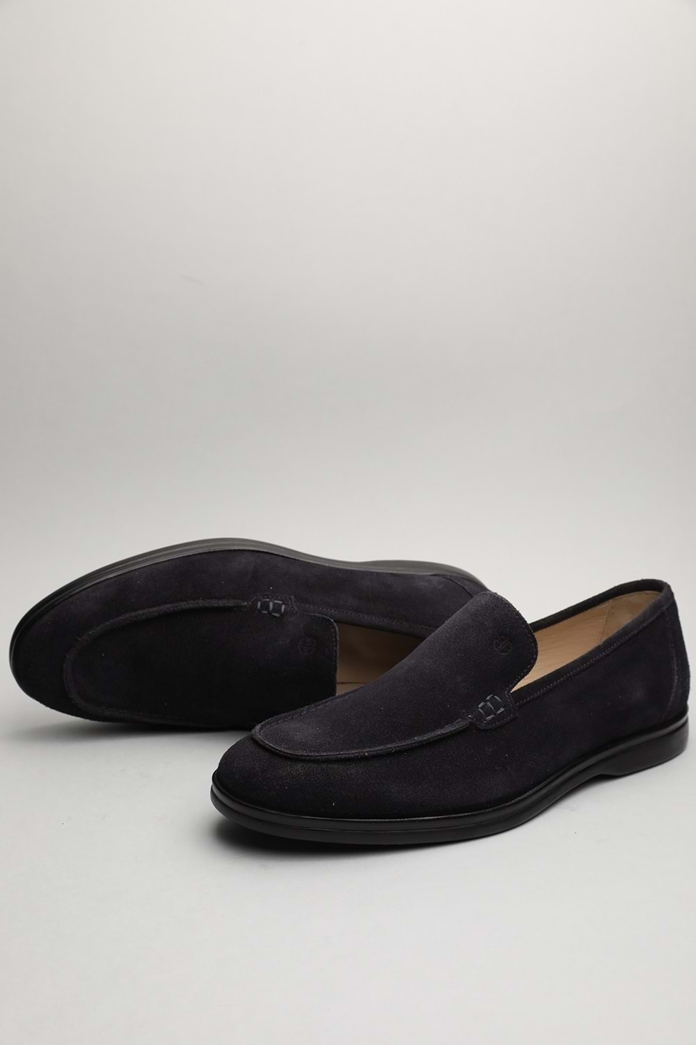 Gondol Erkek Hakiki Deri Klasik Loafer Lacivert Süet 42 ttx.60126