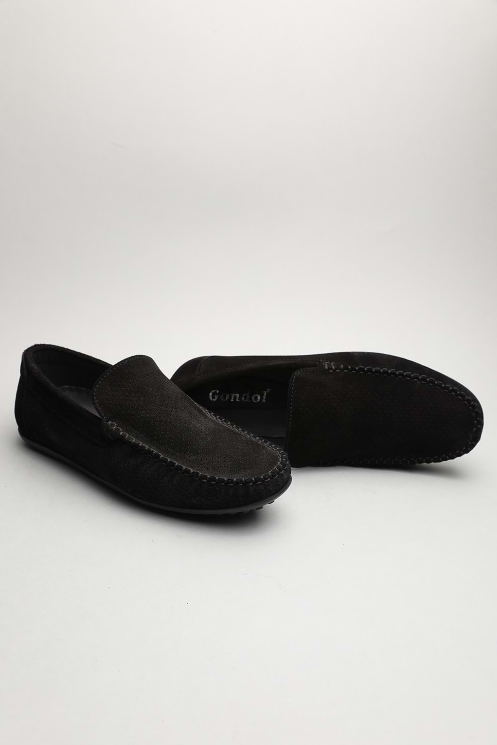 Gondol Erkek Hakiki Deri Klasik Loafer Siyah Süet 40 ttx.60143