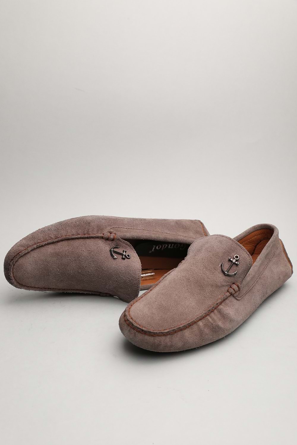 Gondol Erkek Hakiki Deri Klasik Loafer Vizon Süet 40 ttx.60163