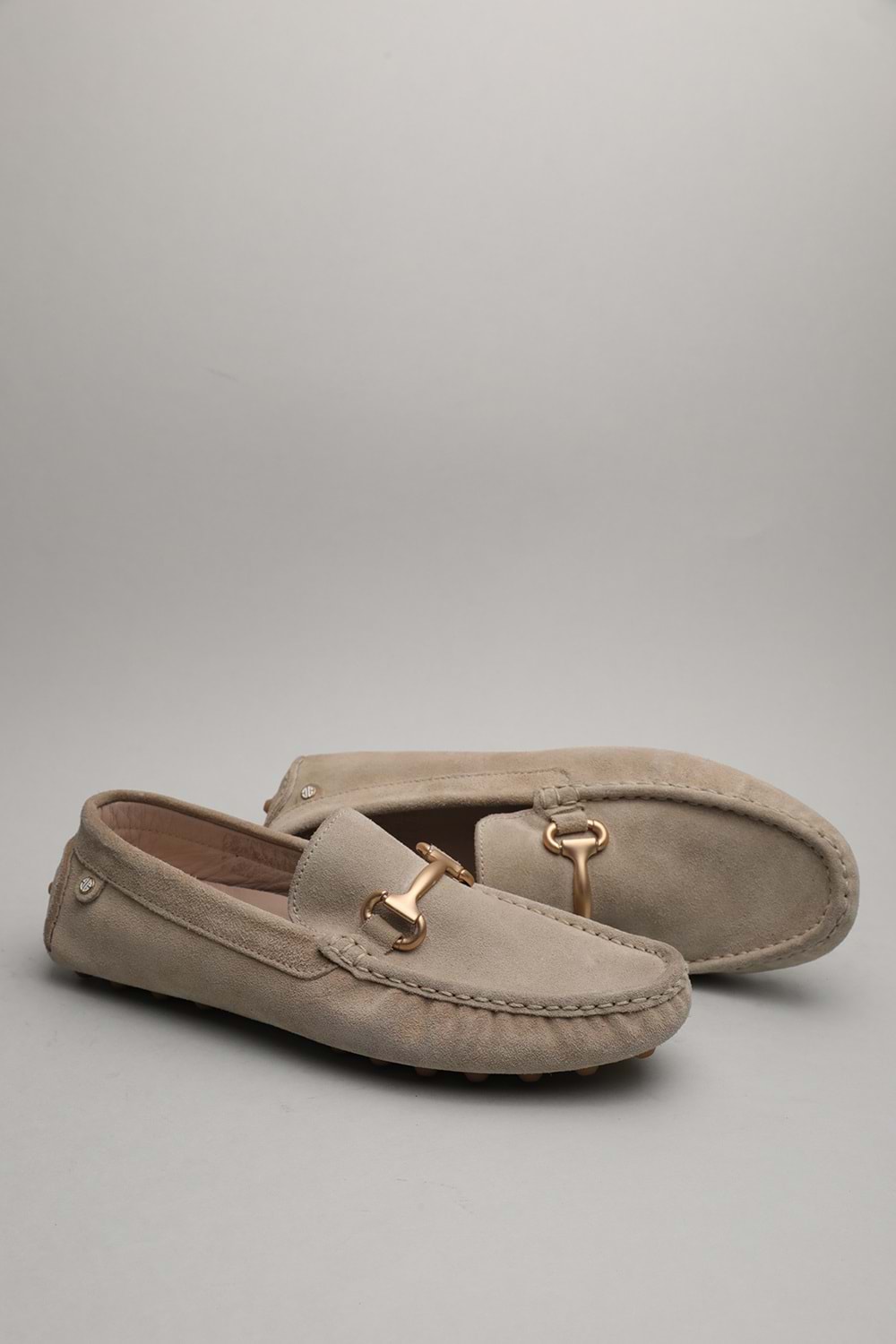 Gondol Erkek Hakiki Deri Klasik Loafer Vizon Süet 40 ttx.60175