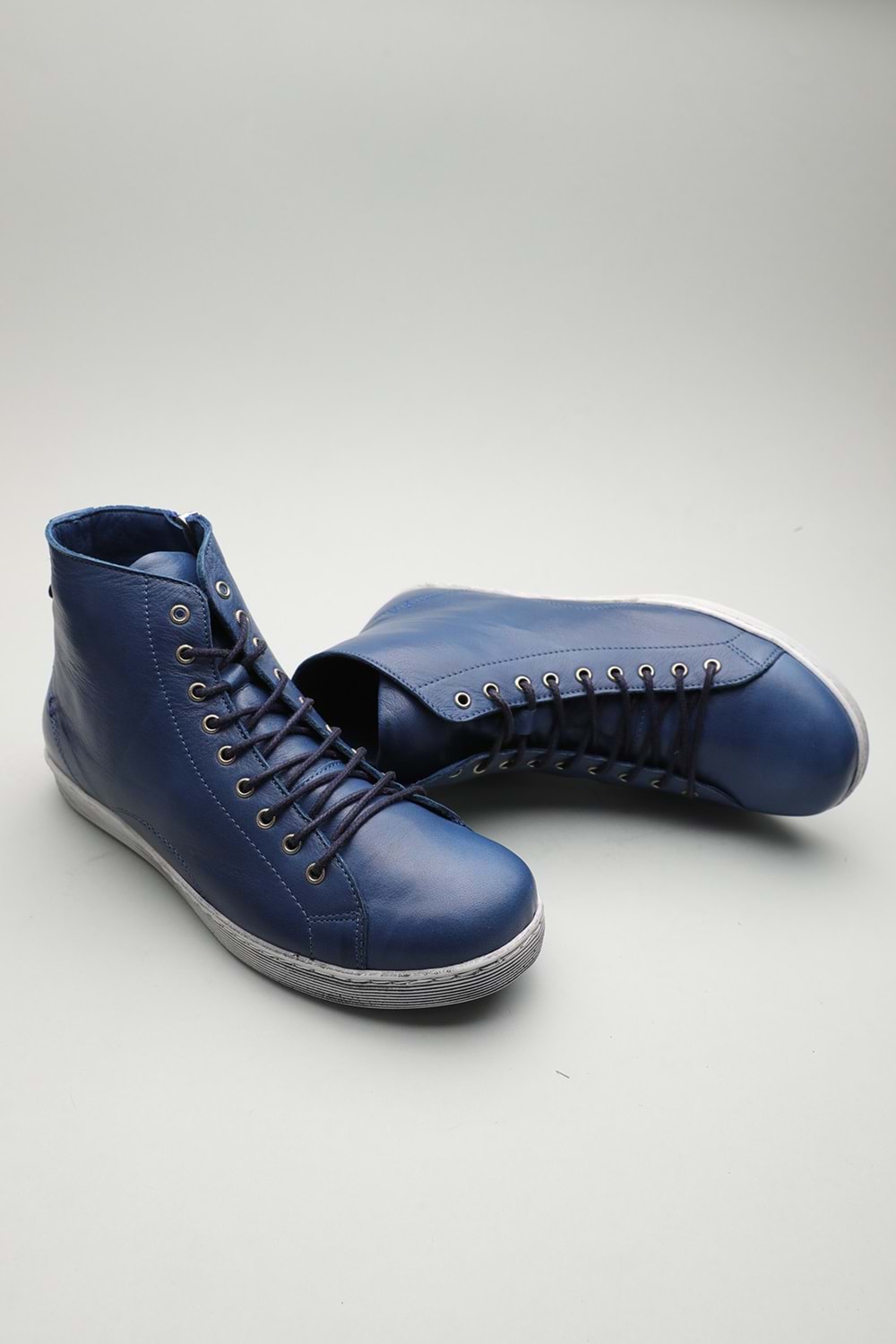 Gondol Hakiki Deri Günlük Hafif Yumuşak Spor Bot zx.1152 - Mavi - 37