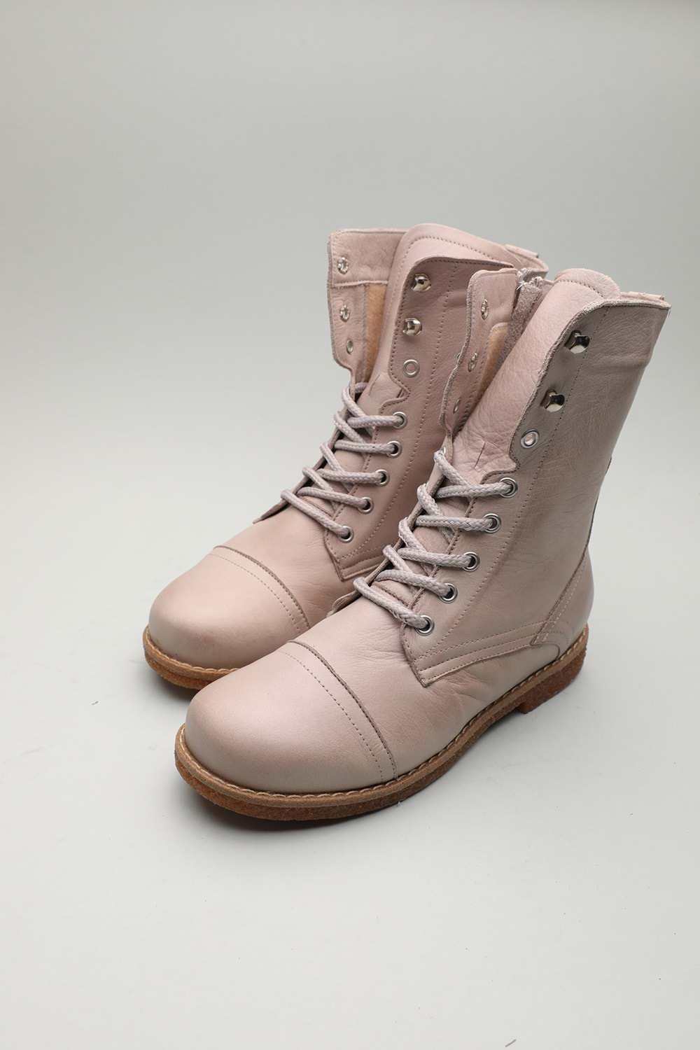 Gondol Hakiki Deri Günlük Hafif Yumuşak Postal Bot zx.1150 - Gri - 37