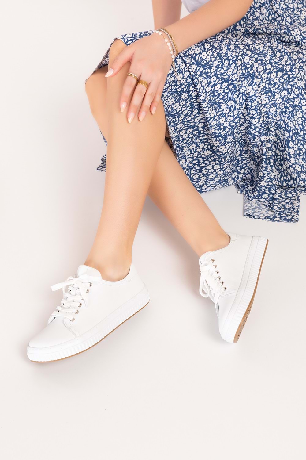 Gondol Içi Dışı Hakiki Deri Rahat Günlük Ayakkabı gnd.69035 - Beyaz - 39