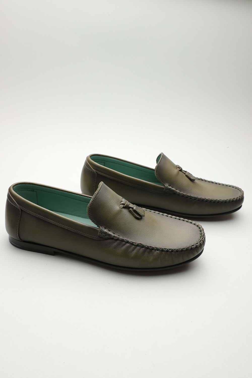 Gondol Erkek Hakiki Deri Klasik Loafer Haki 42 ttx.601108
