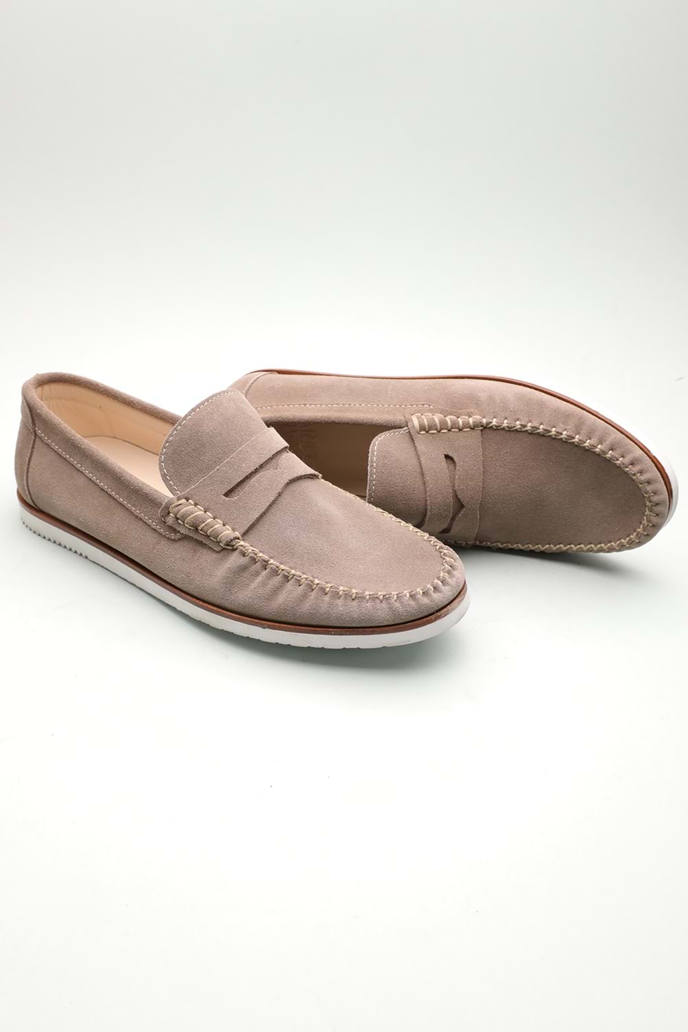Gondol Erkek Hakiki Deri Klasik Loafer Vizon 42 ttx.601117
